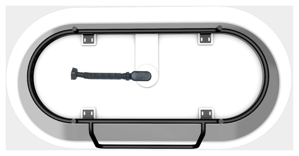 71 in. W Solid Surface Clawfoot Soaking Bathtub with Center Drain