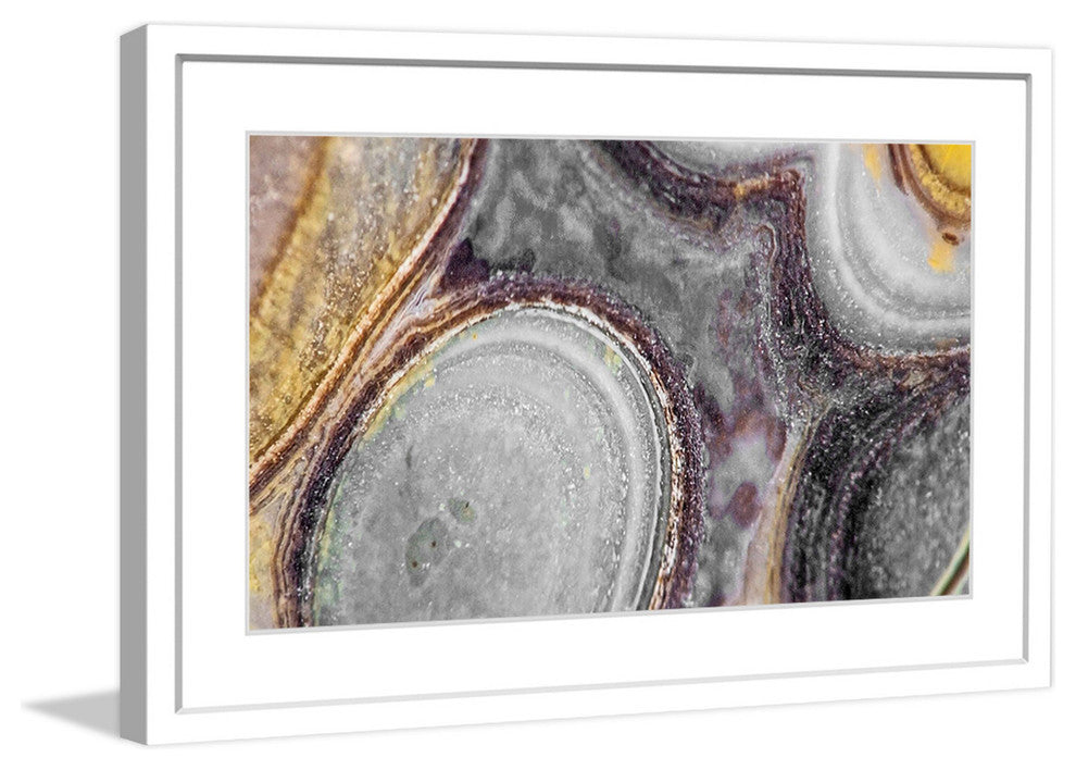 "Iced Mountain Lake" Framed Painting Print