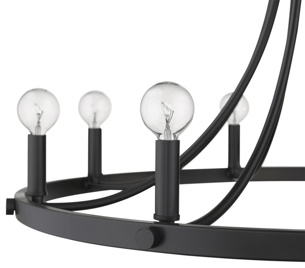 Sawyer 8-Light Matte Black Chandelier