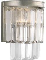 Glimmer Collection 2-Light Wall Sconce, Silver Ridge