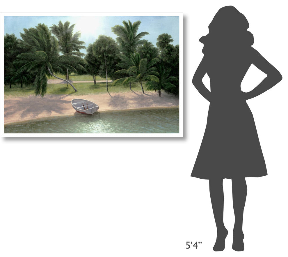 "Lakeside Palms" Digital Paper Print by Diane Romanello, 50"x34"