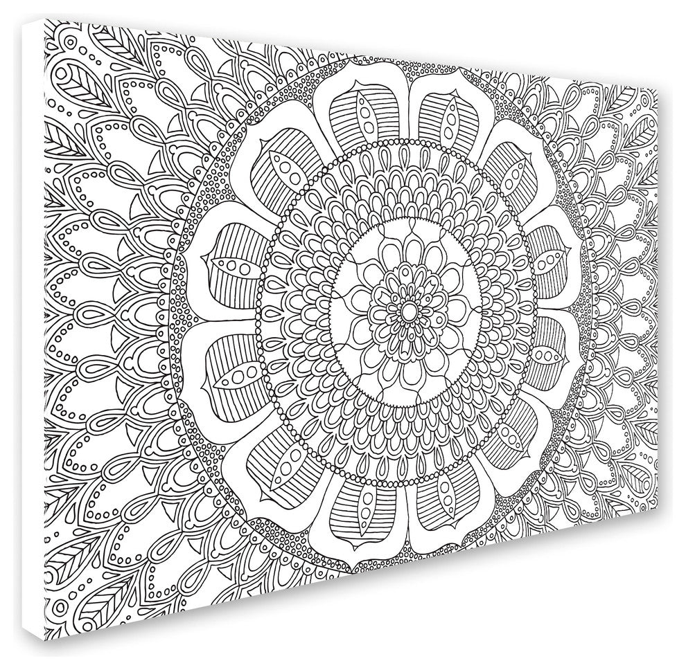 Hello Angel ''Flower Mandala'' Canvas Art, 19x14
