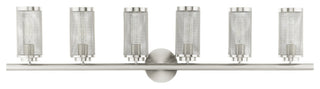 Livex Lighting Industro 6 Light Brushed Nickel Extra Large Vanity Sconce