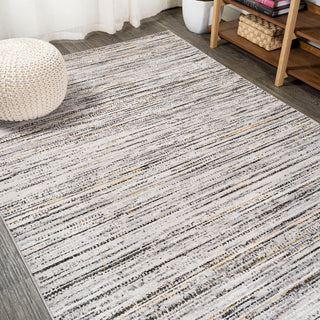 Loom Modern Strie' Area Rug, Gray/Black, 4 X 6