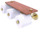 Prestige Skyline 3-Roll Toilet Paper Holder with Wood Shelf, Satin Brass