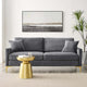 Sofa, Velvet, Gray, Modern, Living Lounge Room Hotel Lobby Hospitality
