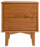 Mid Century Modern Wood Nightstand, Caramel