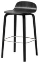 Elite Living Glen Modern 27" Wooden Counter Stool, Black