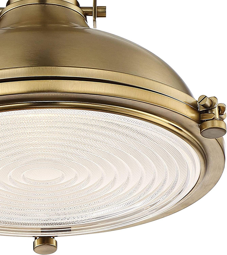 Industrial Ceiling Light Dome Antique Glass Semi Flush Mount Ceiling Lamp