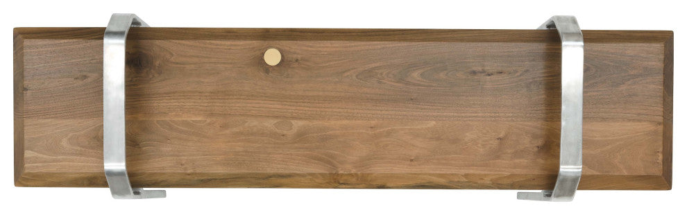 Walnut Coffee Table with Cast Aluminium Legs 55"x16"x13"