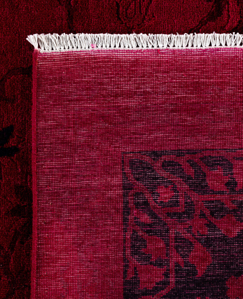 Overdyed One-of-a-Kind Hand-Knotted Area Rug Pink, 8' 2" x 9' 10"