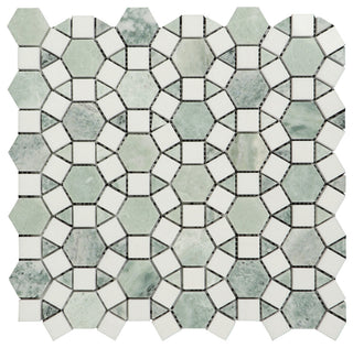 10-Pieces of 3.25" x 12.75" Marble Novelty Mosaic Wall & Floor Tile