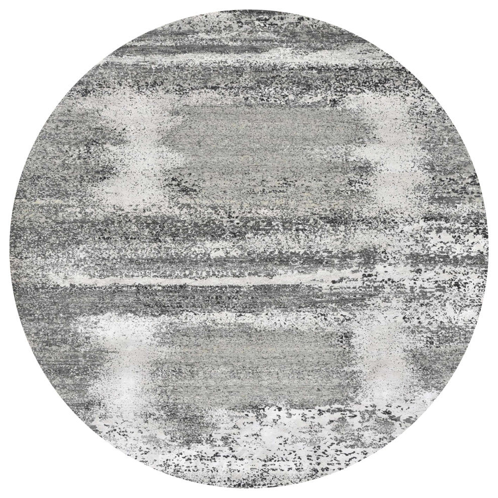 Ahgly Company Indoor Round Mid-Century Modern Area Rugs, 6' Round