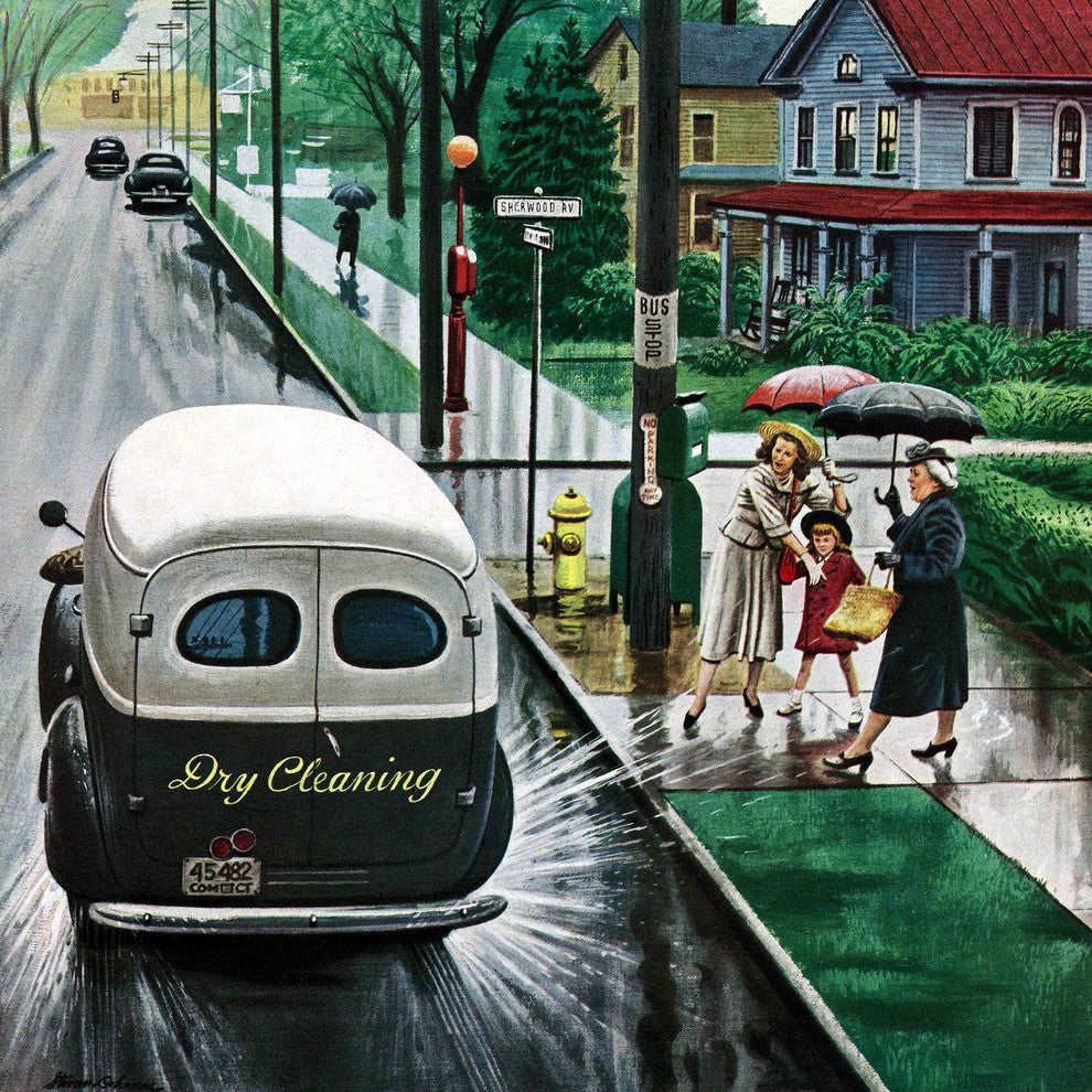 "Muddied Dry Cleaning Truck" Print on Canvas by Stevan Dohanos