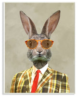 Vintage Rabbit Man Portrait, Wall Plaque, 12"x18"
