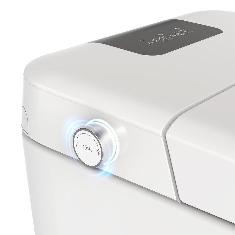 Multifunction Single Flush Ceramic Smart Toilet, Heated Seat