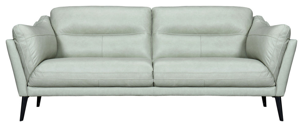 Franz Mint Leather Sofa, Mint
