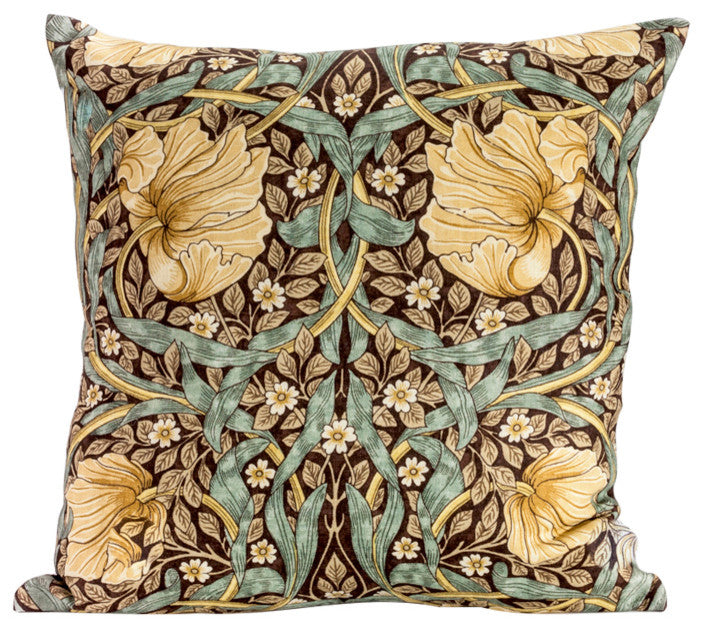 Designer Pillow Cover William Morris Fabric "Pimpernel", 18x18