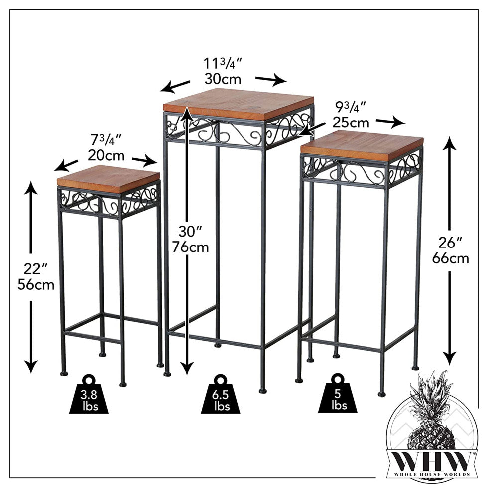 3 Piece Plant Stand Tables