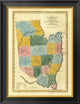 "New York - Saratoga County, 1829" Framed Canvas Giclee by David H. Burr, 20x26"