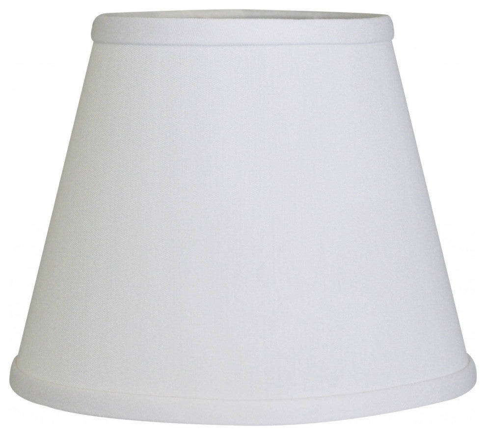 8" White Hardback Empire No Slub Lampshade