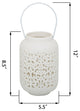 7.5In Led Celtic Knot Ceramic Lantern