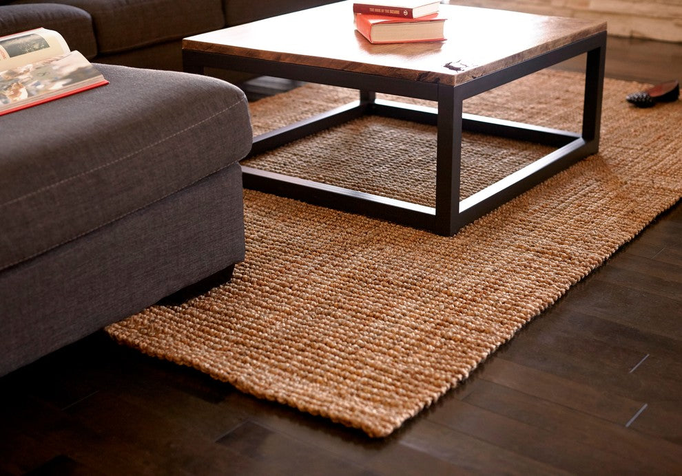 Andes Natural Jute Area Rug, 2'6"x6'