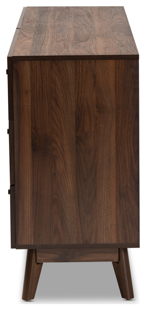 Hugo Mid-Century Dresser, Walnut Brown
