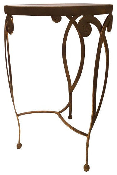 Houghton Art Deco Table, Antique Gold