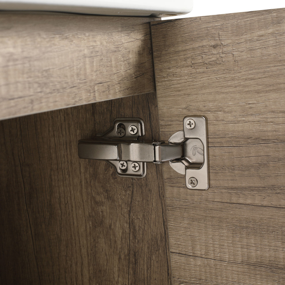 BNK Minimalist Wall-Mounted Bathroom Vanity with Ceramic Basin
