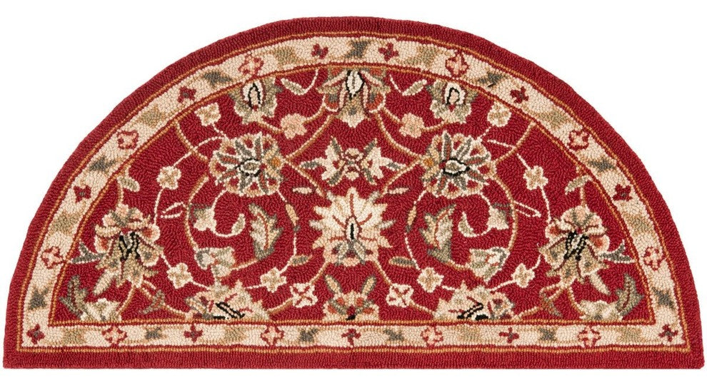Safavieh Chelsea hk78b Rug, Burgundy/Ivory, 8'0"x8'0" Round