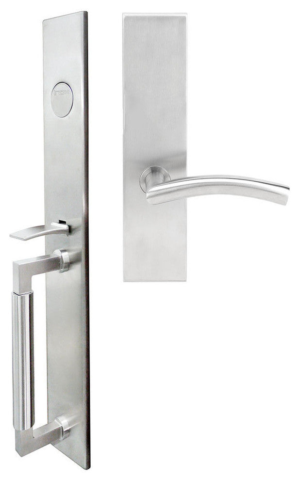 Brussels Lever, Mortise Dummy Handleset, Right Hand, Satin Stainless Steel
