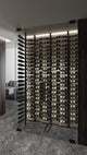 Helix Dual 20 (minimalist wall mounted metal wine rack kit), Golden Bronze