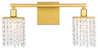 Elegant Lighting LD7008 Phineas 2 Light 18"W Bathroom Vanity - Brass