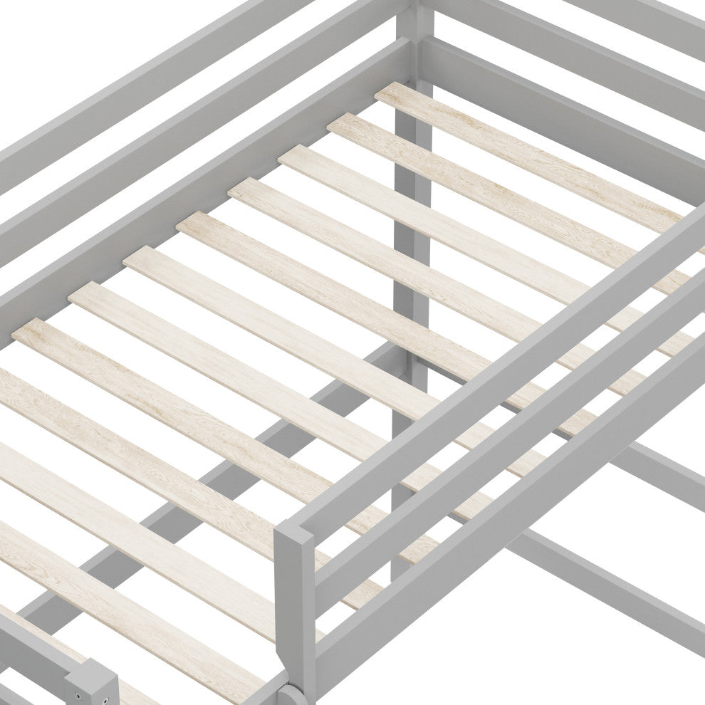 Hillsdale Kids and Teen Twin Loft Bed, Gray