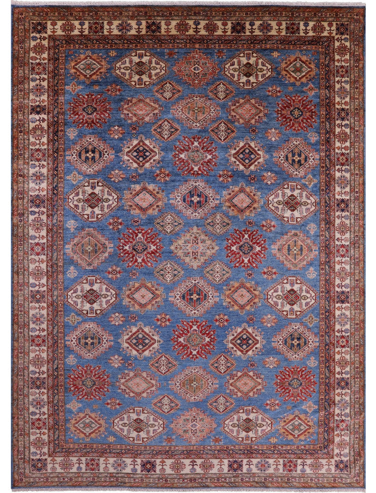 9' 10" X 13' 6" Super Kazak Hand-Knotted Rug Q5025