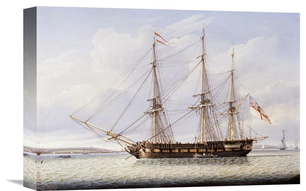 "Sloop on The Mersey" Stretched Canvas Giclee by Robert Salmon, 16"x11"