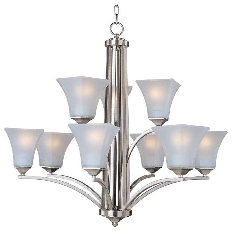 Maxim Aurora Nine Light Chandelier 20096FTSN