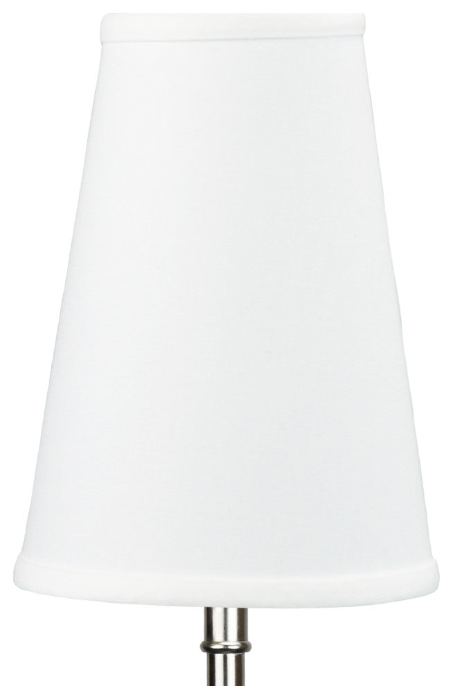 Fenchel Shades 3"x5"x7" Bulb Clip Attachment Empire Lamp Shade, Linen White