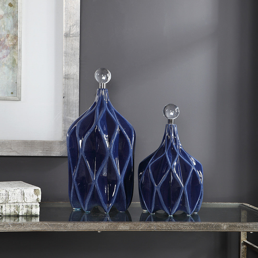 Uttermost - 17526 - Bottles, S/2 - Klara - Polished Nickel