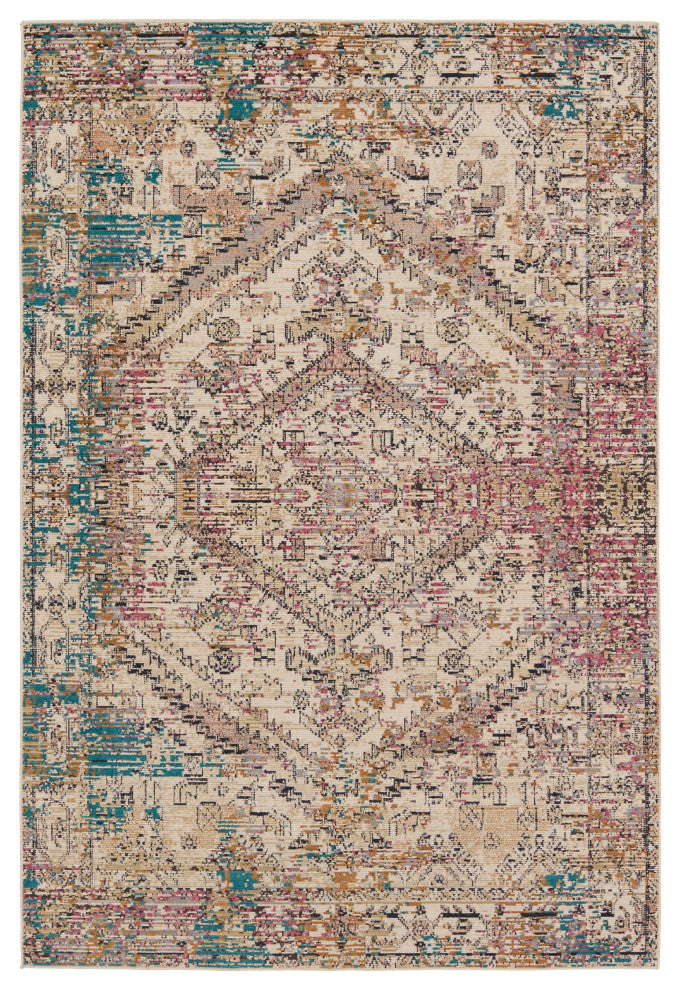Vibe Armeria Outdoor Medallion Multicolor/Ivory Runner 2'6"X8'