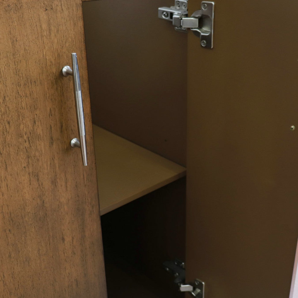 48" Double Sink Vanity, Walnut Finish - Cabinet Only