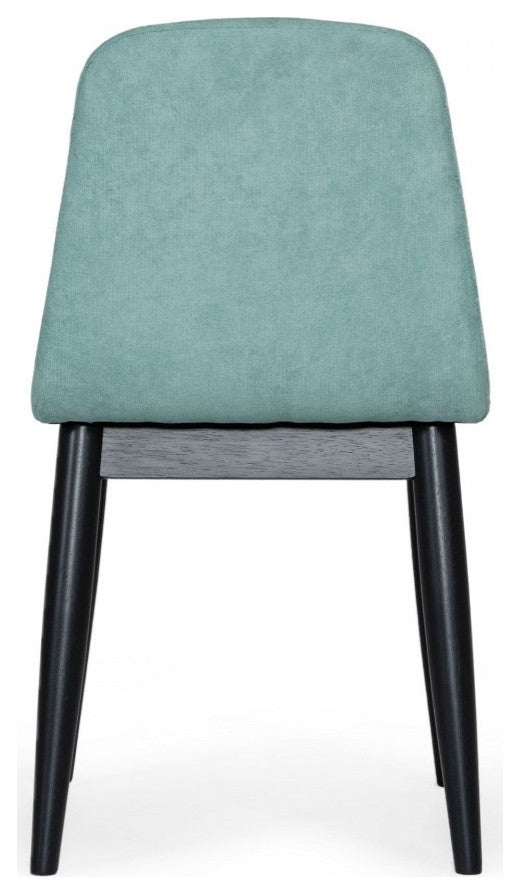 Set of Two Mint Fabric Dining Chairs