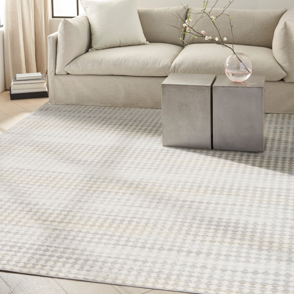 Calvin Klein CK950 Rush 8' x 10' Ivory Multicolor Modern Indoor Area Rug