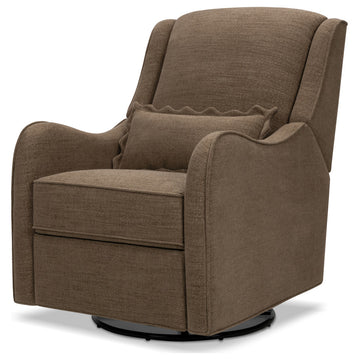 Devon Recliner and Swivel Glider, Performance Truffle Eco-Basketweave
