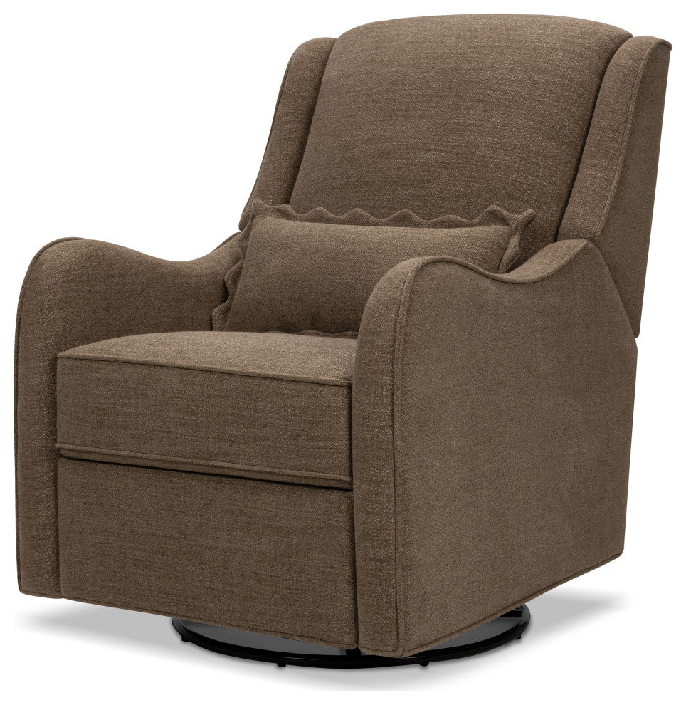 Devon Recliner and Swivel Glider, Performance Truffle Eco-Basketweave