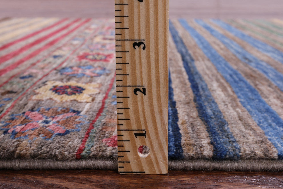 2' 9" X 9' 9" Runner Handmade Super Kazak Rug Q10051
