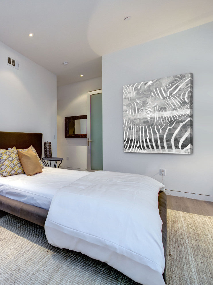 "Zebra" Fine Art Canvas Print, 48"x48"