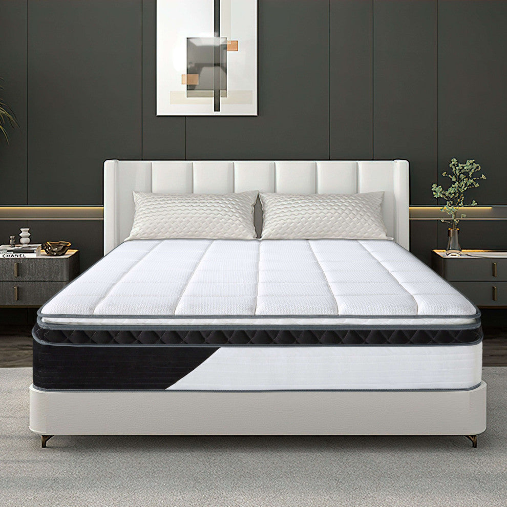 Breathable 14"? Medium Euro Top Gel Memory Foam Hybrid Mattress, King