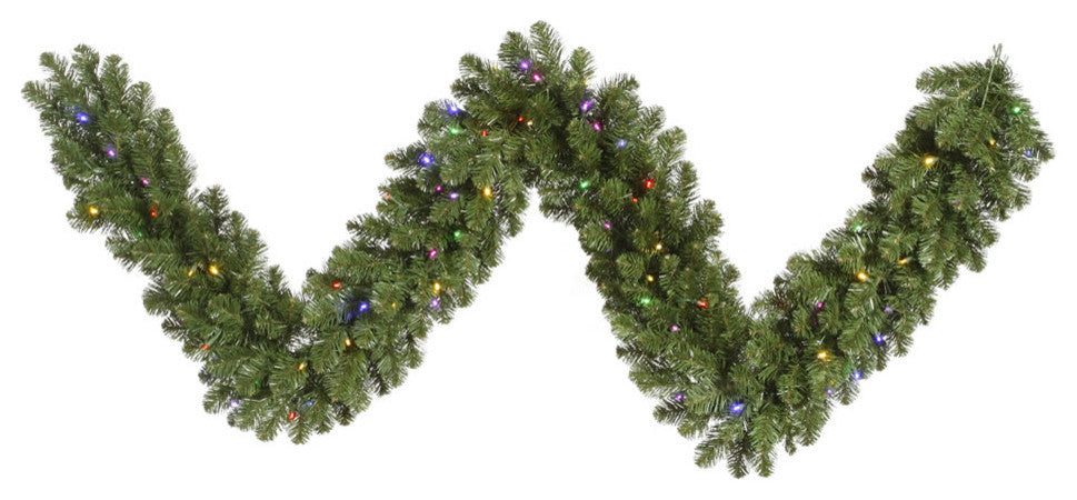 Vickerman G125519Led 9' Grand Artificial Christmas Garland, Multi-Colored Lights